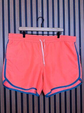 Chubbies Swim Shorts 2XL Mens Orange Blue 100% Nylon Drawstring 5.5” Inseam XXL